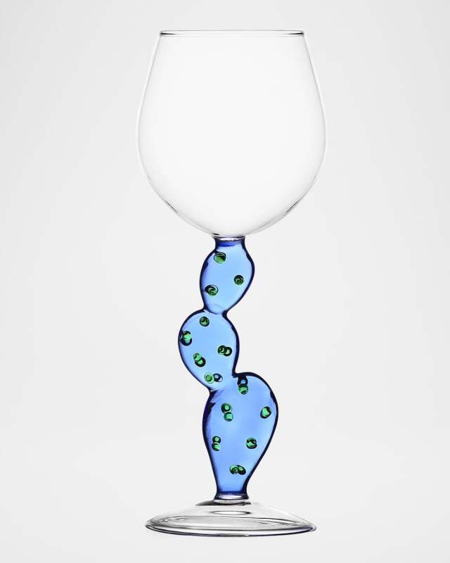 Desert Plants Cactus Wine Glass, 11.8 oz.